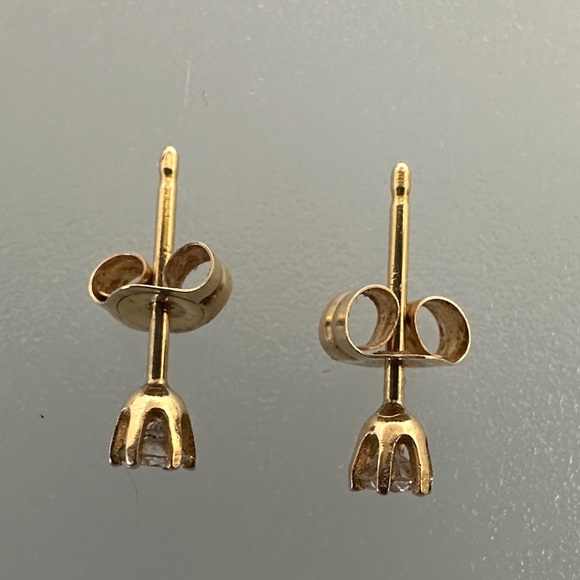 Diamonds 14k real solid gold Earrings